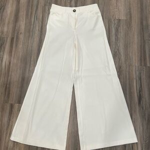 Zara White Wide-Leg Pants